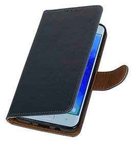 Pull Up Bookstyle voor Samsung Galaxy J3 2018 Blauw