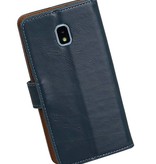 Pull Up Bookstyle voor Samsung Galaxy J3 2018 Blauw