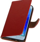 Pull Up Bookstyle voor Samsung Galaxy J3 2018 Rood