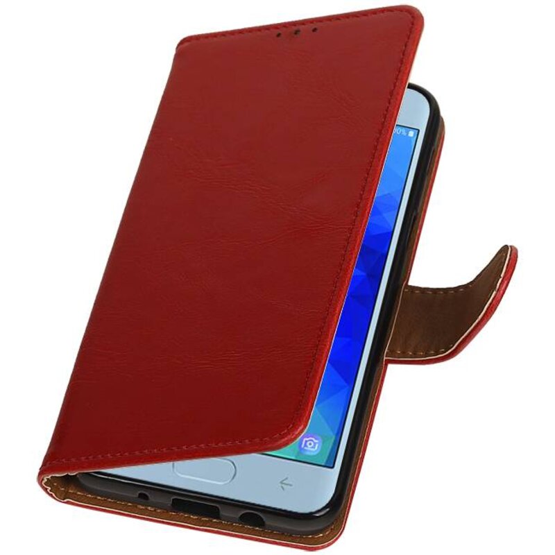 Pull Up Bookstyle for Samsung Galaxy J3 2018 Red
