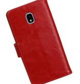 Pull Up Bookstyle voor Samsung Galaxy J3 2018 Rood