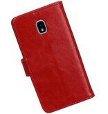 Pull Up Bookstyle for Samsung Galaxy J3 2018 Red