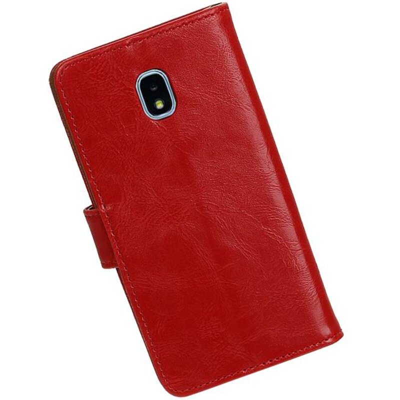Pull Up Bookstyle for Samsung Galaxy J3 2018 Red