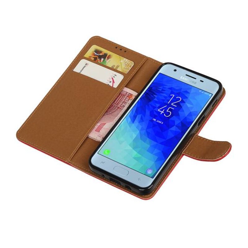 Pull Up Bookstyle for Samsung Galaxy J3 2018 Red
