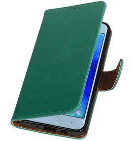 Pull Up Bookstyle voor Samsung Galaxy J3 2018 Groen