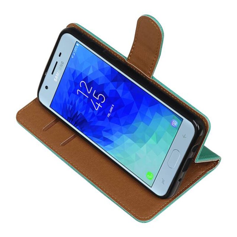 Pull Up Bookstyle pour Samsung Galaxy J3 2018 Vert