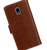 Pull Up Bookstyle for Samsung Galaxy J3 2018 Brown