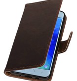 Pull Up Bookstyle voor Samsung Galaxy J3 2018 Mocca