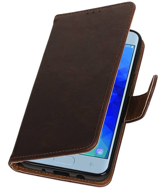 Pull Up Bookstyle for Samsung Galaxy J3 2018 Mocca