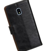 Pull Up Bookstyle für Samsung Galaxy J4 2018 Schwarz