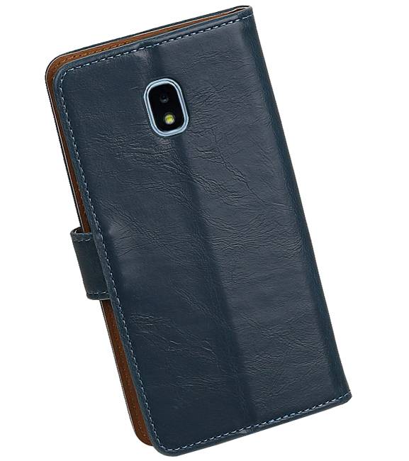 Pull Up Bookstyle voor Samsung Galaxy J4 2018 Blauw