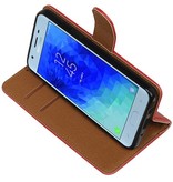 Pull Up Bookstyle für Samsung Galaxy J4 2018 Rot