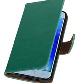 Pull Up Bookstyle voor Samsung Galaxy J4 2018 Groen