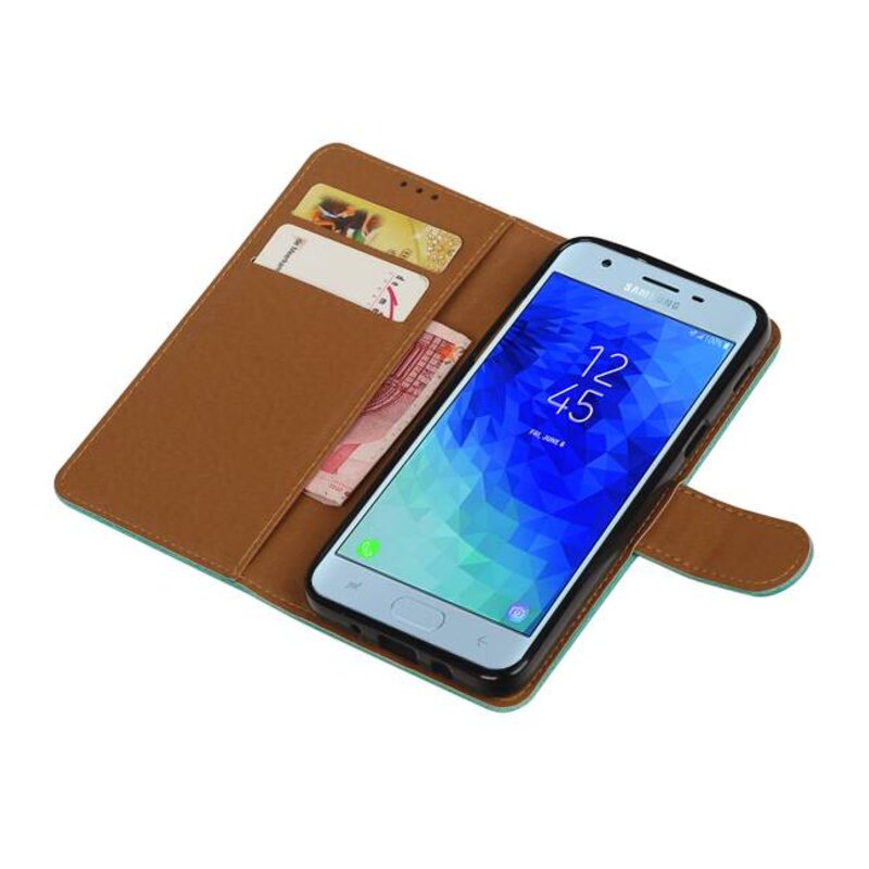 Pull Up Bookstyle pour Samsung Galaxy J4 2018 Vert