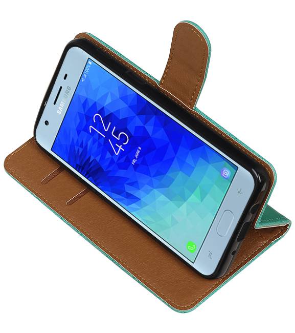 Pull Up Bookstyle für Samsung Galaxy J4 2018 Grün