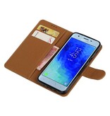 Pull Up Bookstyle for Samsung Galaxy J4 2018 Brown