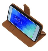 Pull Up Bookstyle pour Samsung Galaxy J4 2018 Brown