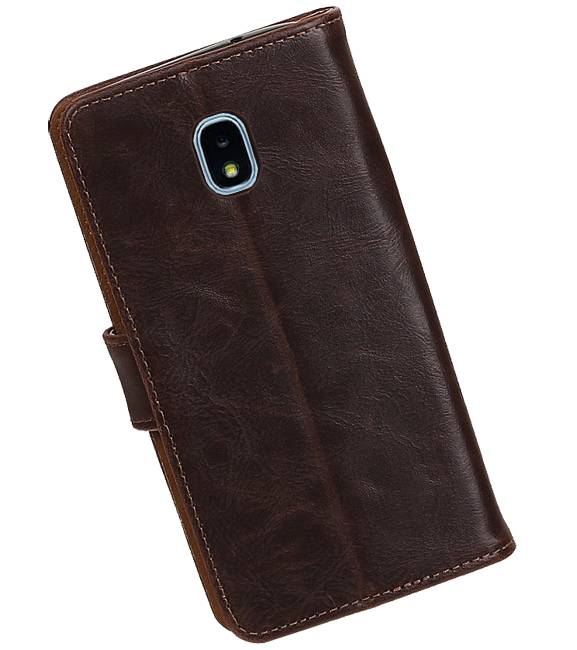 Pull Up Bookstyle voor Samsung Galaxy J4 2018 Mocca