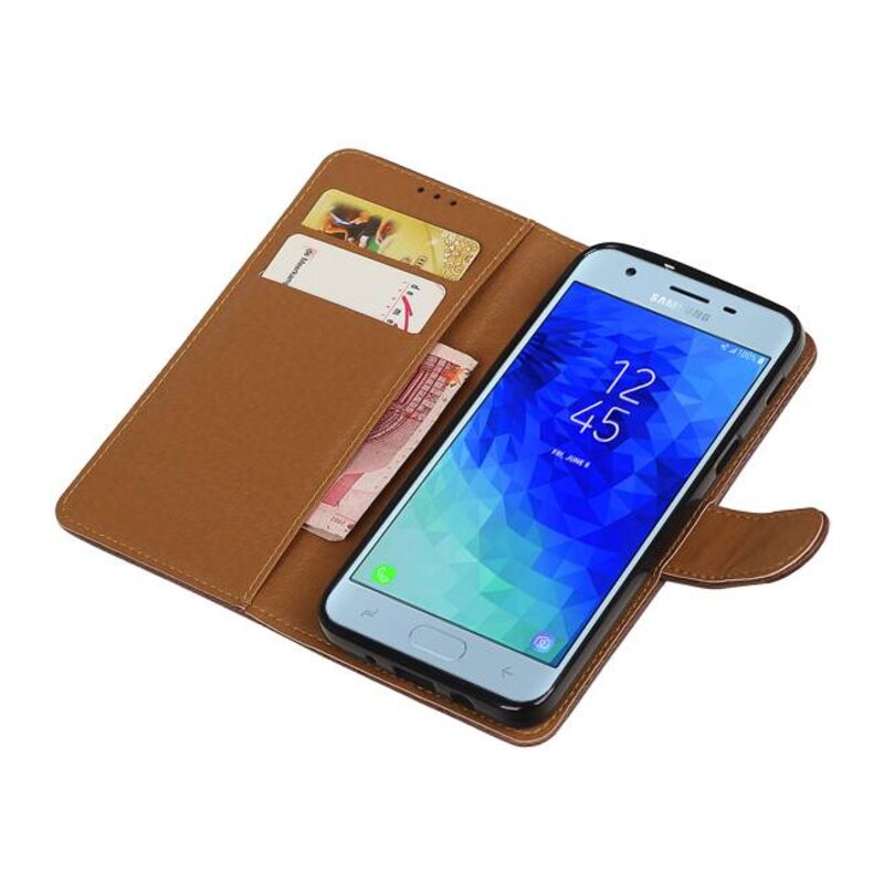Pull Up Bookstyle pour Samsung Galaxy J4 2018 Mocca