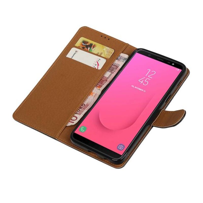 Pull Up Bookstyle für Samsung Galaxy J8 Schwarz