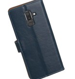 Pull Up Bookstyle voor Samsung Galaxy J8 Blauw