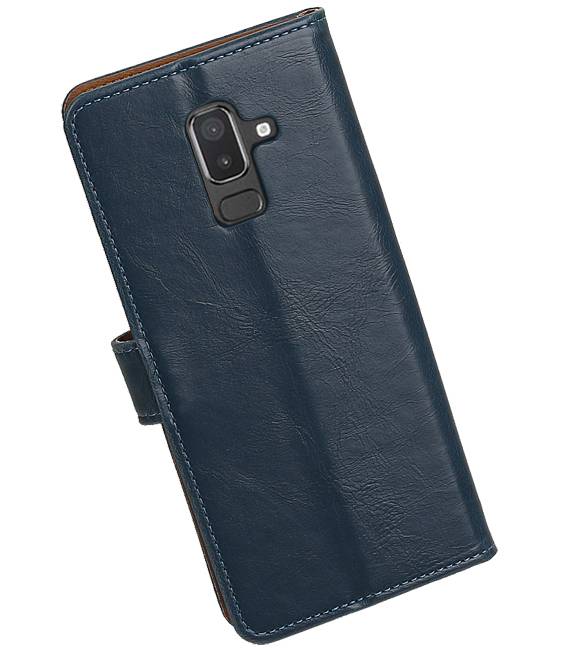 Pull Up Bookstyle pour Samsung Galaxy J8 Bleu