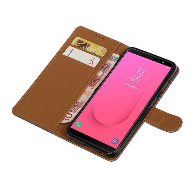 Pull Up Bookstyle for Samsung Galaxy J8 Blue