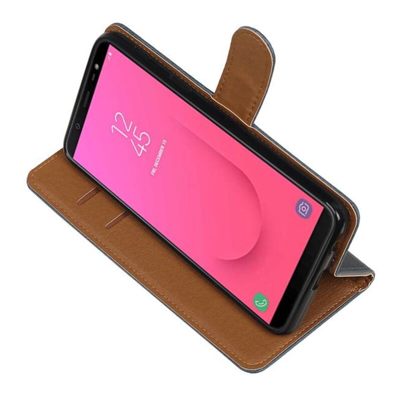 Pull Up Bookstyle for Samsung Galaxy J8 Blue