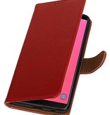 Pull Up Bookstyle voor Samsung Galaxy J8 Rood