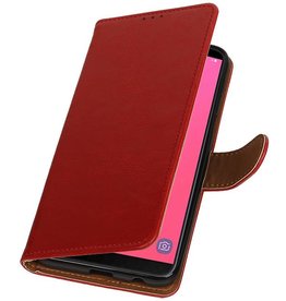 Pull Up Bookstyle voor Samsung Galaxy J8 Rood