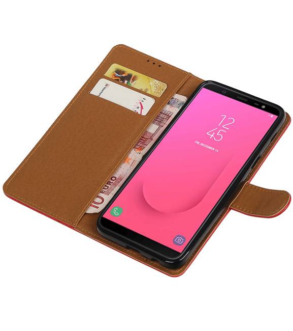 Pull Up Bookstyle for Samsung Galaxy J8 Red