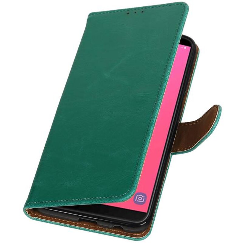 Pull Up Bookstyle for Samsung Galaxy J8 Green