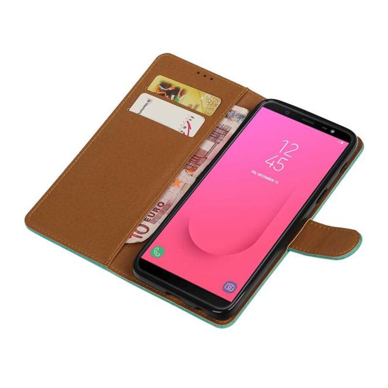 Pull Up Bookstyle voor Samsung Galaxy J8 Groen