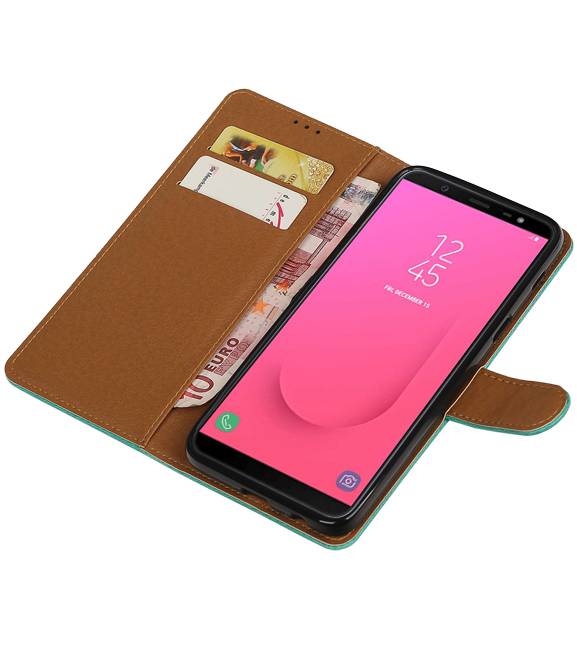 Pull Up Bookstyle for Samsung Galaxy J8 Green