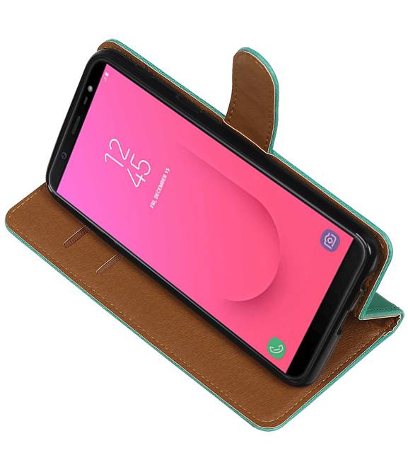 Pull Up Bookstyle for Samsung Galaxy J8 Green