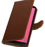 Style de livre Pull Up pour Samsung Galaxy J8 Brown