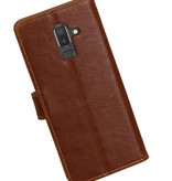 Style de livre Pull Up pour Samsung Galaxy J8 Brown