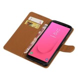 Pull Up Bookstyle for Samsung Galaxy J8 Brown