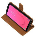 Pull Up Bookstyle per Samsung Galaxy J8 Brown