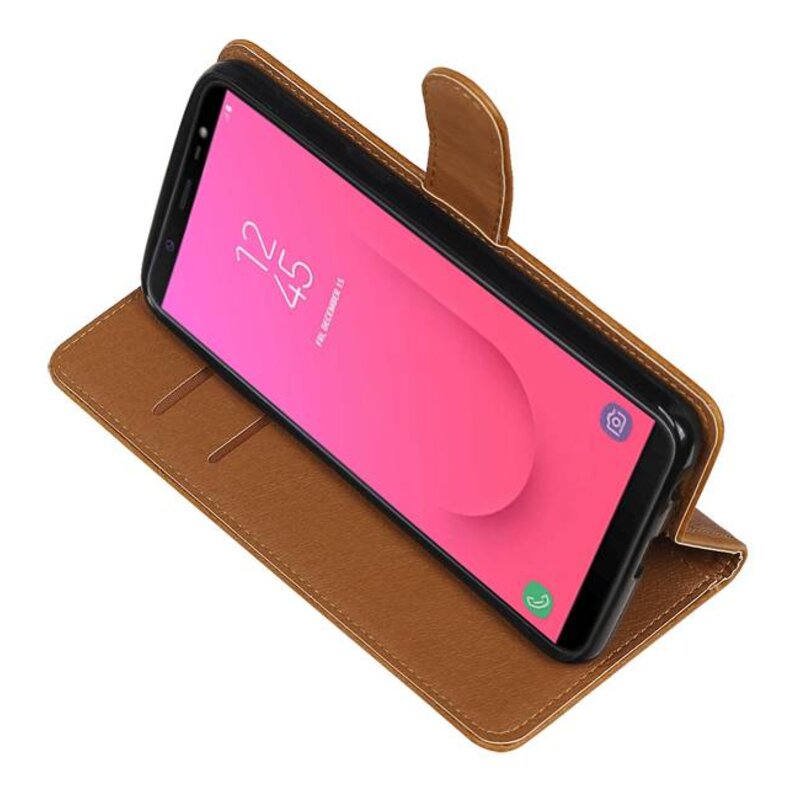 Pull Up Bookstyle para Samsung Galaxy J8 Marrón