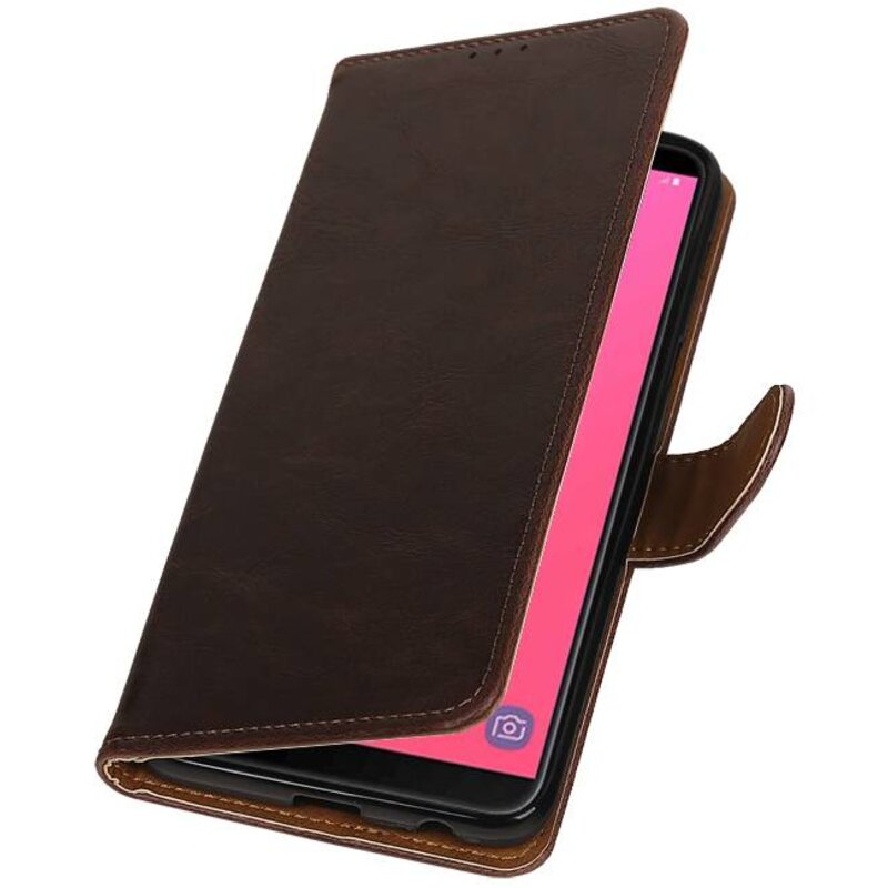 Pull Up Bookstyle for Samsung Galaxy J8 Mocca