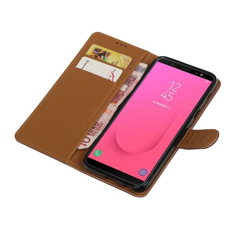 Pull Up Bookstyle for Samsung Galaxy J8 Mocca