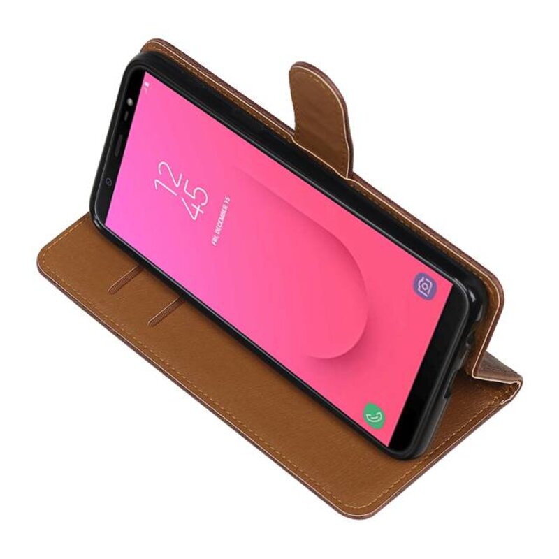 Pull Up Bookstyle for Samsung Galaxy J8 Mocca