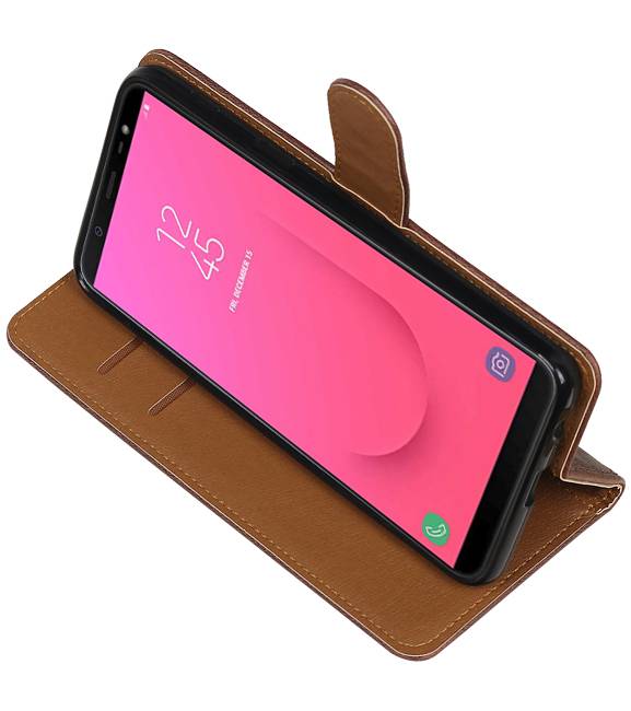 Pull Up Bookstyle per Samsung Galaxy J8 Mocca