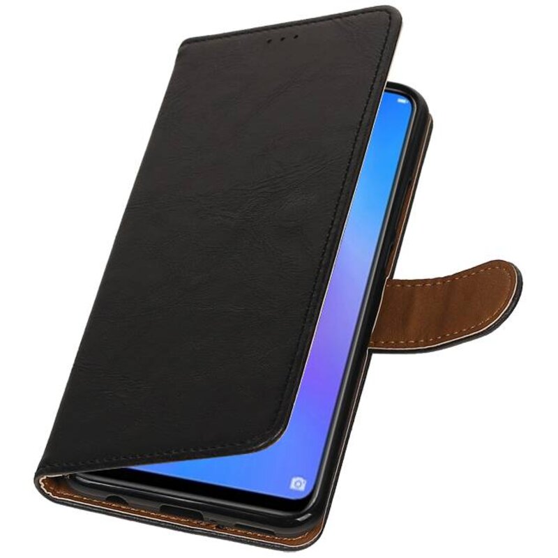 Pull Up Bookstyle voor Huawei P Smart Plus Zwart