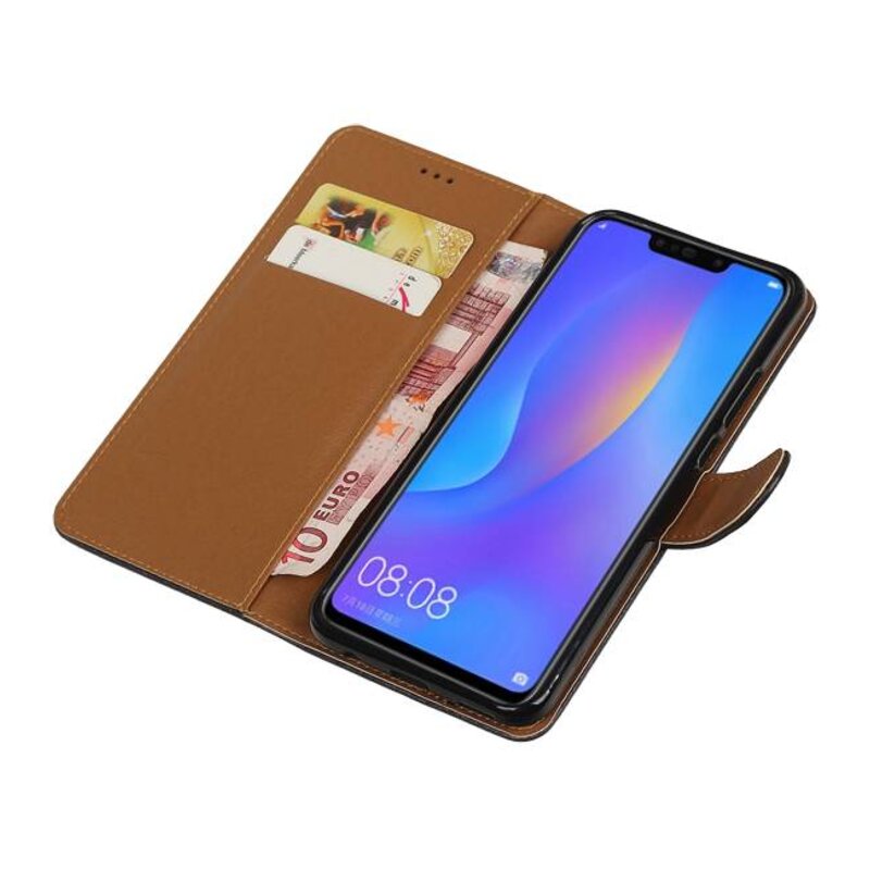 Pull Up Bookstyle voor Huawei P Smart Plus Zwart