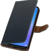 Pull Up Bookstyle voor Huawei P Smart Plus Blauw