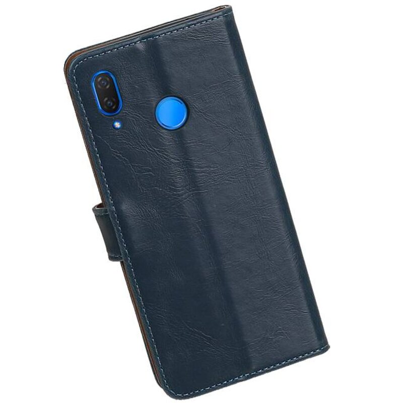 Pull Up Bookstyle voor Huawei P Smart Plus Blauw