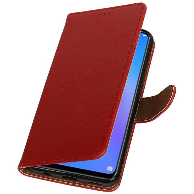 Pull Up Bookstyle voor Huawei P Smart Plus Rood