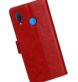 Pull Up Bookstyle pour Huawei P Smart Plus Rouge